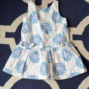 Janie and Jack White and Blue Floral Dress